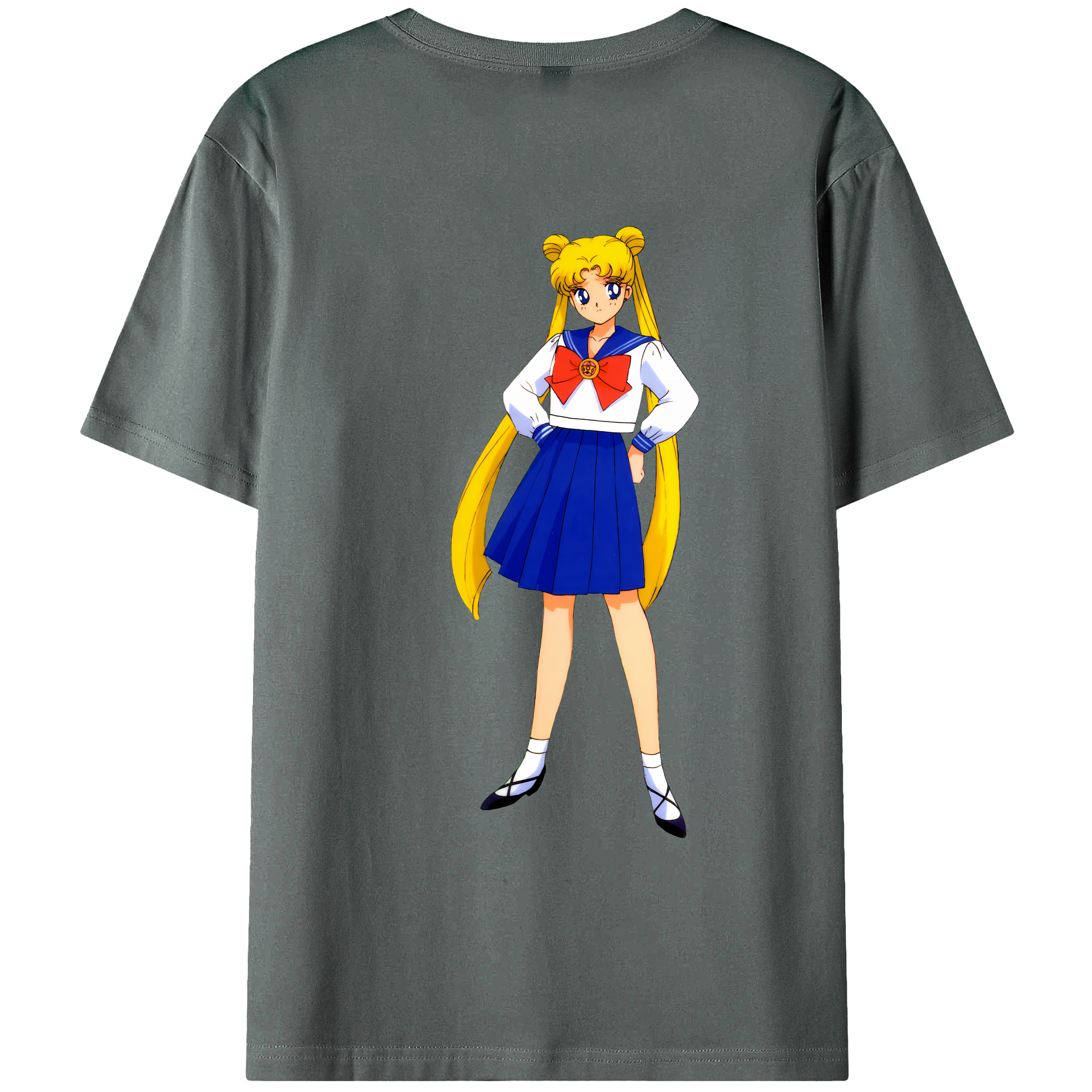 （画像用） 美少女戦士セーラームーン 愛野 美奈子 あいの みなこ Sailor Moon Aino Minako 綿100％ メンズ半袖Tシャツ（バックプリント） 通気性